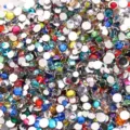 Mixed size flatback resin rhinestones colorful crystals for DIY nail art and phone case - Mixed Colors, Mixed Sizes, 15g