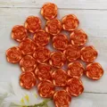 19mm orange pearl rose flatbacks for DIY crafts jewelry making accessories 100pcs - Orange