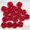 19mm red rose pearl beads flatback resin craft items for DIY handmade accessories decor - Red