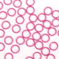 Colorful iron baked paint embossed jump rings 8 10 12mm DIY jewelry making connectors 100pcs - Rose Red