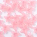 Perles de fleurs roses à cinq pétales en acétate pour accessoires Hanfu DIY perles en vrac - 50 g, env. 70 pièces / Rose Crevette
