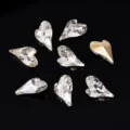 Strass per unghie a cuore in cristallo 9x14mm diamanti fantasia per nail art fai da te - Bianco