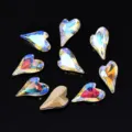 9x14mm 10pz nail art strass cuore AB, ciondoli in cristallo premium per unghie fai da te. - Colla epossidica AB importata