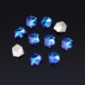 Blaue Kristall Strasssteine facettierte geometrische Eis Diamanten fuer DIY Nagelkunst. - Blau
