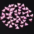 Helle rosa Dreieck flache Nagel Strasssteine, glänzende Kristallglas Edelsteine für Nagelkunst. - 5mm Dreieck / 20er Set / Hellrosa