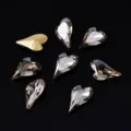 9x14mm strass per unghie cuore asimmetrico cristalli iridescenti ciondoli nail art - Grigio trasparente