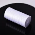Bobina de cordón de jade blanco n.º 72, hilo de nailon de 0.8mm para joyería DIY y abalorios. - Blanco