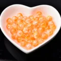 Orange cracked acrylic round beads for DIY jewelry making and bracelet stringing parts. - 8mm Approx 50 Beads / Multicolor Golden and White Color #3