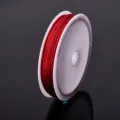 Red braided cord spool for DIY jewelry making, bracelet weaving, 72 jade thread craft. - Burgundy
