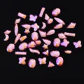 Laser roze gemengde vorm nagel strass steentjes platte rug kristal glitters edelstenen art - Gemengde Stijlen / 20 Stuks/Pak / Laser Roze