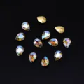 Teardrop shaped crystal rhinestones for DIY jewelry making and craft decoration accessories. - Water Drop / 6x8mm 12 Pieces