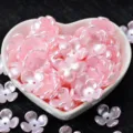 Perles de fleurs en perle rose matériaux de bricolage pour accessoires de bijoux faits main. - 26 mm - 50 g Environ 24 Pièces / Rose
