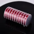 Red nylon cord 0.8mm knotting string for DIY necklace bracelet jewelry making craft roll - Burgundy