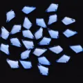 Blaue flache Drachen-Strasssteine für Nagelkunst Dekoration und DIY Handwerk Glanz. - Melonenkernform / 20 Stück Packung (5x8mm) / Blau
