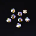 Square crystal rhinestones, iridescent aurora borealis rhinestones for DIY crafts and nail art. - Square Shape / 8mm 12 Pcs
