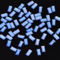 Hellblaue rechteckige Strasssteine mit flacher Rückseite für minimalistisches Nageldesign und Basteln. - Rechteck / 20 Stück/Packung (2.5x5mm) / Blau
