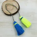 Ciondolo sospeso in cotone con nappa a doppia testa e colore a contrasto per Hanfu. - Colore 2