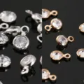 Colgantes de circonita de cristal accesorios de joyería DIY de metal para pendientes. - Ojal único redondo 3 mm
