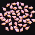 Roze laser nagelstrass, platte fantasie edelstenen voor prachtige nail art, 20 stuks. - Zadvorm / 5x8mm 20 Stuks/Verpakking / Laser Roze