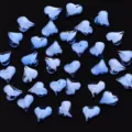 Blaue herzförmige flache Strasssteine für Nagelkunst Kristall 3D glänzende Maniküre DIY Charms - Schiefer Pfirsich / 20 Stück/Packung (6x7mm) / Blau