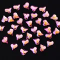 Laser roze hart nagel strass steentjes platte kristallen glanzende manicure 20st - Hart / 6x7mm 20 Stuks/Verpakking / Laser Roze