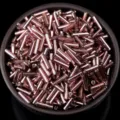Silver-lined glass bugle beads pink tube beads for jewelry making DIY crafts accessories 4/6mm - Antique Copper Color