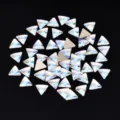 Strass per unghie in vetro triangolari cristalli AB iridescenti retro piatto decorazione DIY - Triangolo / 20 Pezzi (7mm)