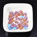 Flache ovale Strasssteine für Nagelkunst DIY Dekoration glänzende Glas Edelsteine - Oval (9#) / 6X8mm