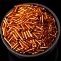 Silver-lined glass bugle beads 4mm 6mm DIY jewelry making sewing craft accessories - Reddish Brown