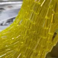 Perline di vetro forate in cristallo colore AB perle a pagoda sfuse accessori gioielli DIY - Giallo Oro AB