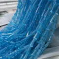Perline sfuse a pagoda in cristallo blu galvanizzate colore AB accessori per gioielli fai da te. - Blu Lago AB