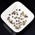Gemengde stervormige flatback glas strass steentjes voor creatief DIY nail art ontwerp. - Nr. 3 5 mm vijfpuntige stervorm