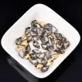 Γυάλινα στραζ μεικτού σχήματος για nail art DIY, επίπεδοι κρύσταλλοι ορυκτού χρυσού, 1τμχ. - 7# 6x10mm φύλλο ροδακινιάς
