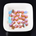 Flache Aurora Blumen Nagel Strasssteine, Bunte Glas Kristall Edelsteine für DIY Nagelkunst - Pflaumenblüte (5#) / 8mm