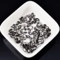 Kristall Nagelkunst Strasssteine Mix schwarz grau Phantasie Form flache Rückseite - Yin-Yang-Form / 4x6mm / Mineralgrau