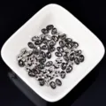Kristallschwarze Strasssteine flache Rückseite für Nageldesign, glänzende ovale Nagelsteine 20Stk. - Oval / 4x6mm / Mineralgrau