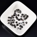 Schwarze Strasssteine fur Nageldesign gemischte flache Kristalle fur DIY Manikure 20Stk - Diamant / 5mm / Mineralgrau