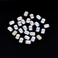 Strass di cristallo rettangolare AB luce lunare per nail art e decorazione gioielli fai da te - Rettangolo / 20 Pezzi/Confezione (4x6mm)