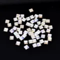 Strass piatti quadrati in cristallo AB per nail art fai-da-te e decorazioni artigianali - Quadrato / 20 Pezzi/Confezione (4mm)