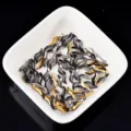 Στρας γυαλιού σε διάφορα σχήματα για nail art DIY, μεταλλικά χρυσά και ασημένια κυρτά κρύσταλλα. - 20# 2x9mm σχήμα S