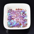 Flache, geformte Nagel-Strasssteine, phantom helllila Aurora Glas DIY Nagelkunst Diamanten. - Schleife (21#) / 4x6MM