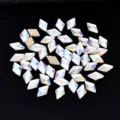 Strass piatti a forma di diamante per nail art fai da te cristallo AB vetro decorazioni - Fantasia a rombi / 20 Pezzi (6x10mm)