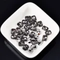 Gemischte dunkelgraue Flatback Kristall Strasssteine für DIY Nailart Design Dekoration. - Rechteck / 3x7mm / Mineralgrau