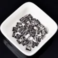 Mineralgrau Rechteck Flachrücken Strasssteine Kristall Nagelkunst DIY Ziersteine 20 Stk - Rechteck / 3x7mm / Mineralgrau