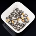 Ορθογώνια γυάλινα στρασσάκια για nail art, επίπεδα κρύσταλλα για DIY διακόσμηση νυχιών. - Αρ. 25 6x8 mm ορθογώνιο με έδρες