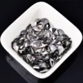 Kristall Tropfen Nagel Strasssteine flach grau DIY Diamant Kunst Zubehör Set 20 Stück - Blattform / 6x10mm / Mineralgrau