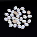Strass per unghie ovali cristalli piatti luce lunare decorazioni manicure fai da te brillanti - Forma Ovale Bombata / Confezione da 20 Pezzi (6x8mm)
