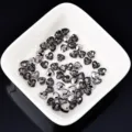 Graue Herz Kristall Strasssteine für Nagelkunst DIY Design, flache Rückseite Charms für Maniküre. - Herzform / 5mm / Mineralgrau