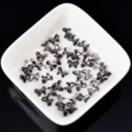 Kristall Nagel Strass dunkelgrau Schmetterling flache Rückseite DIY Nagelkunst Dekoration - Schmetterling / 5.5x7mm / Mineralgrau