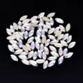 Strass luminosi AB in cristallo a forma di navetta per bellissimi design di unghie fai da te. - Taglio marquise / 20 Pezzi (3.5x8mm)